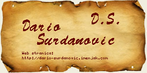 Dario Surdanović vizit kartica